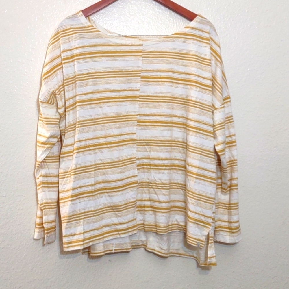 SLIGHTLY USED EDDIE BAUER OUTDOOR SIZE 6 MUSTARD YELLOW AND WHITE